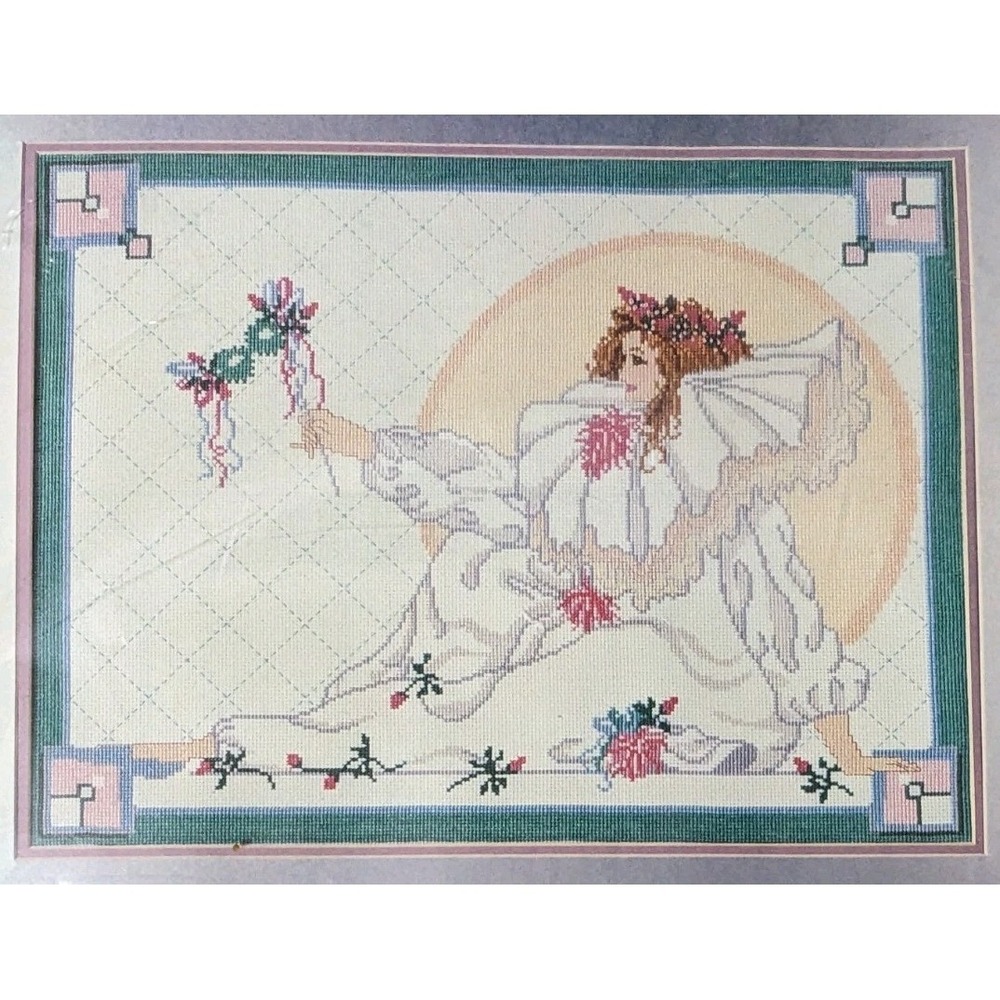 Counted Cross Stitch Kit Lady Mime #60280 Sealed Golden Bee Pierrot Roses Female